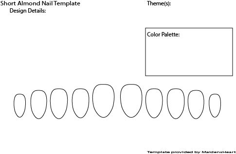 Free Nail  Design Templates-Choose your shape!